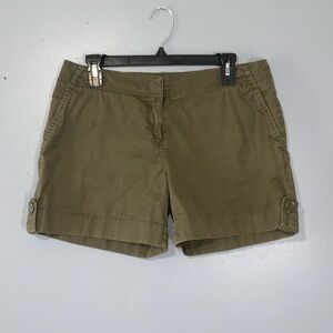 Austin Clothing Co Army Green Olive Modest Cotton Chino Shorts Pockets Size 8